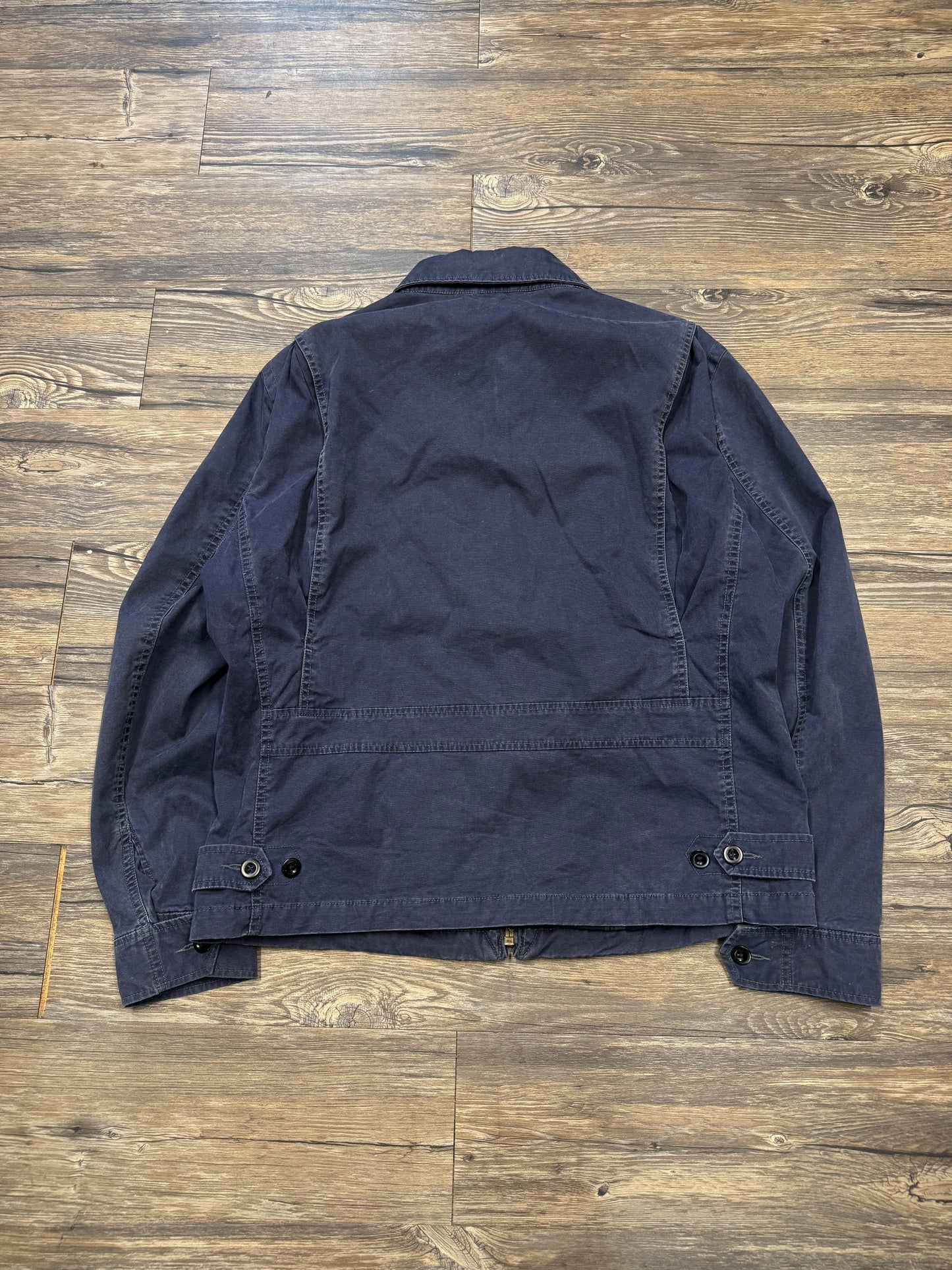 POLO RALPH LAUREN STONE WASHED TARTAN HARRINGTON JACKET (L)
