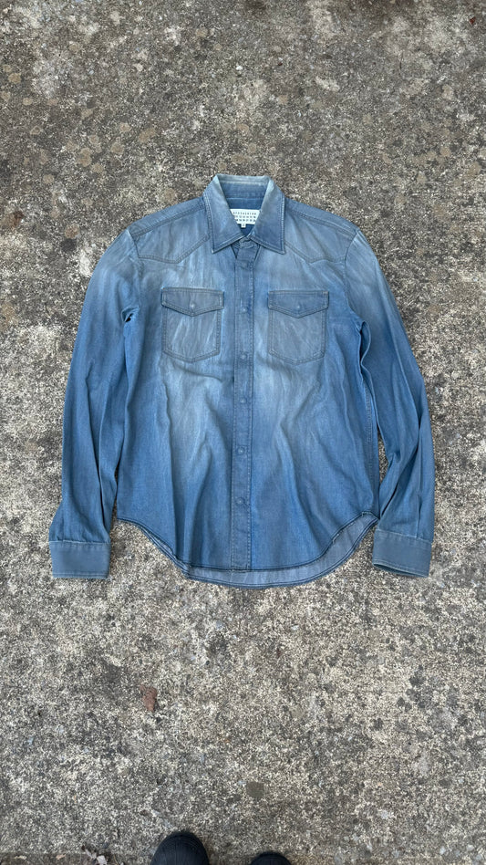 MAISON MARGIELA FADED DENIM SHIRT (L)