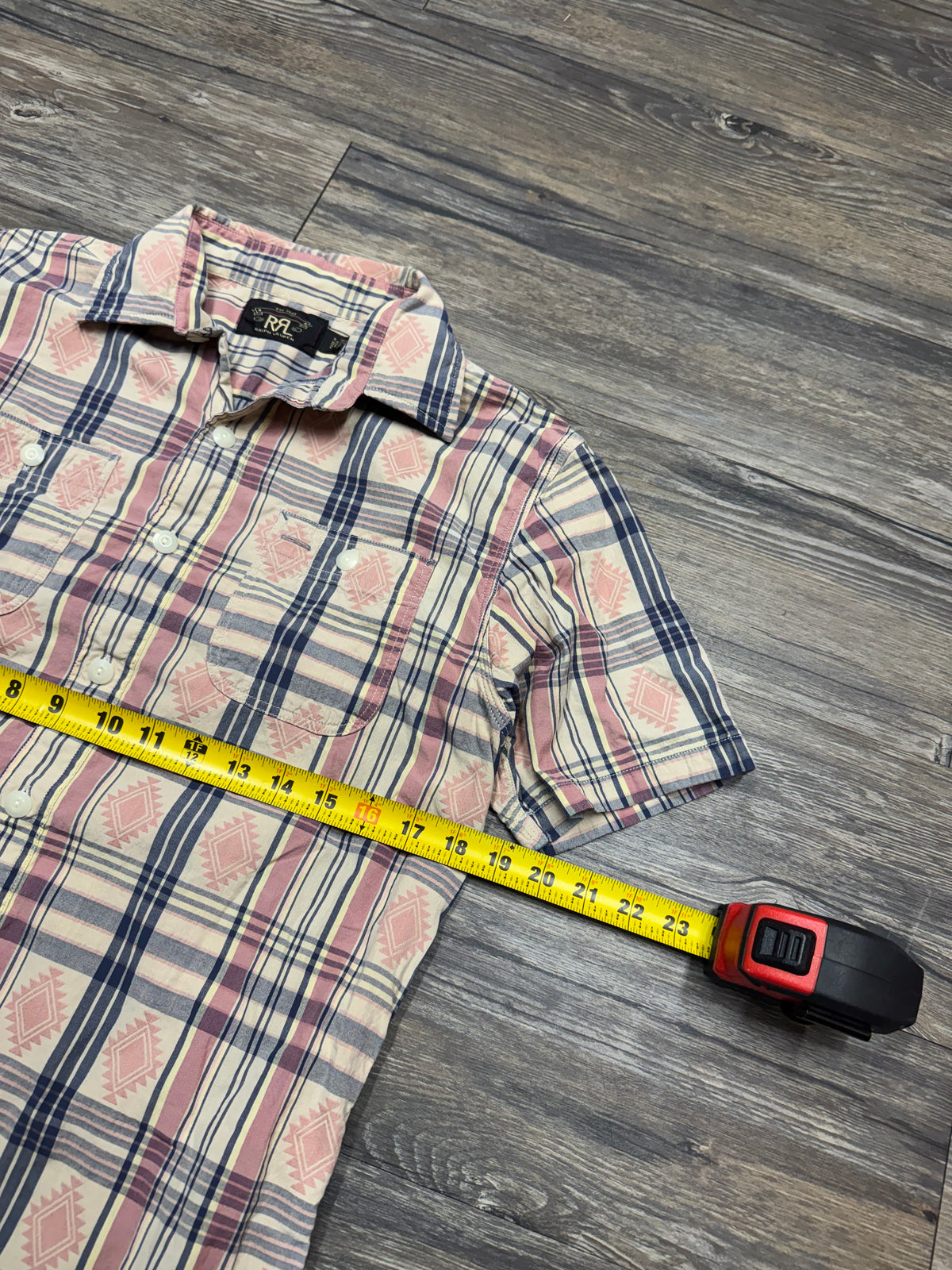 RRL PLAID BUTTON UP SHIRT (S)