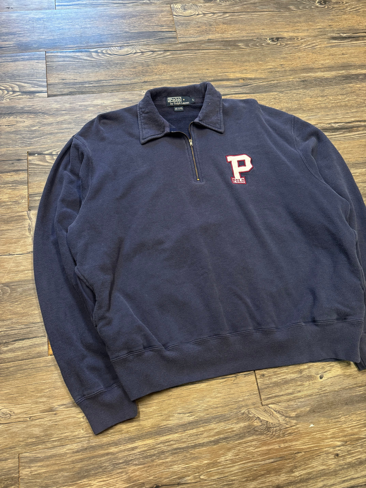 POLO RALPH LAUREN VARSITY LETTER QUARTER-ZIP (L)