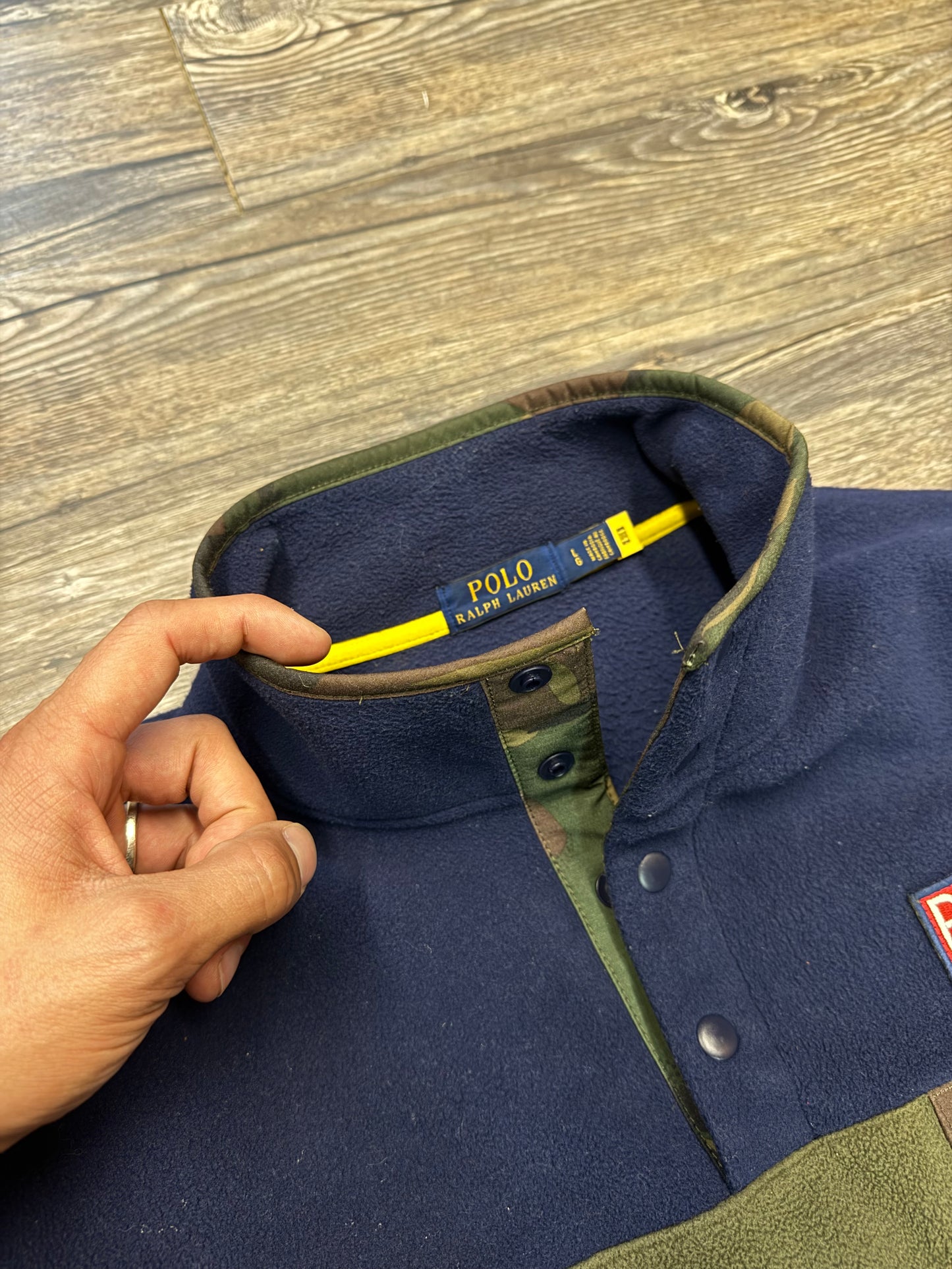 POLO RALPH LAUREN QUARTER SNAP FLEECE (L)