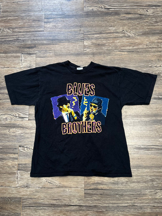 VINTAGE BLUE BROTHERS GRAPHIC T-SHIRT (XL)