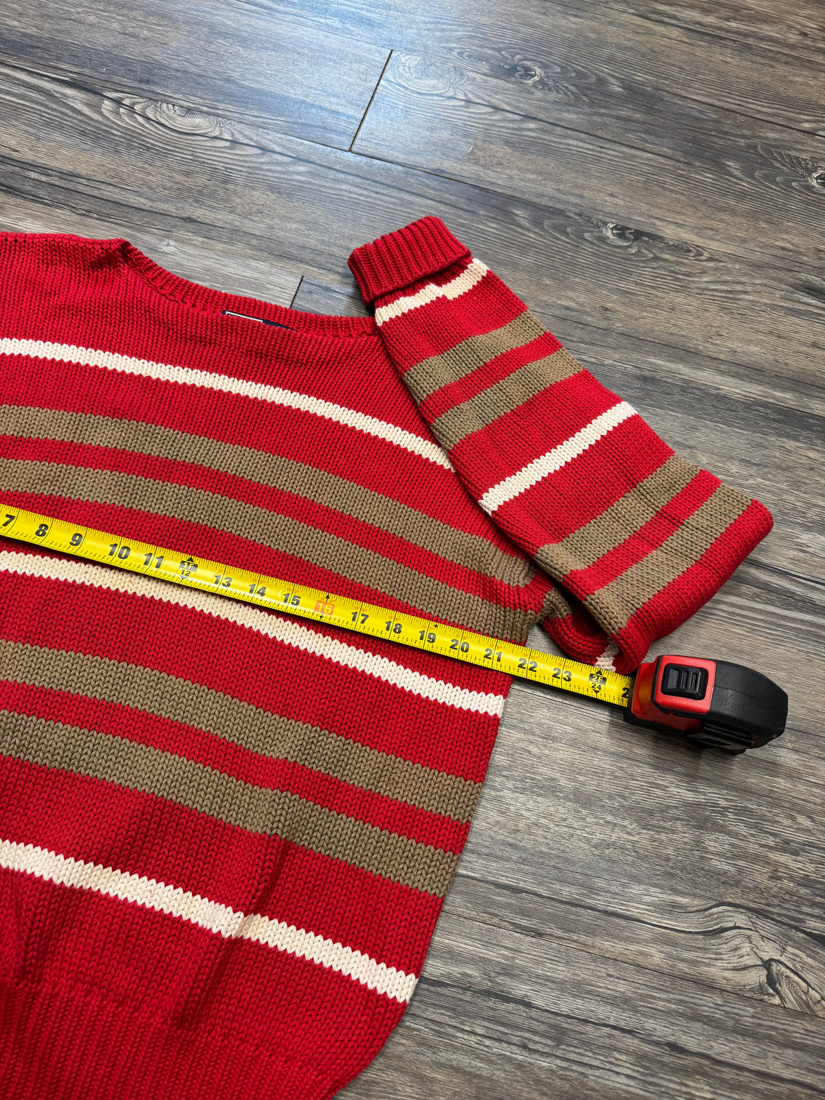 POLO RALPH LAUREN 90’s  MULTI-COLOR STRIPED KNIT SWEATER (M)