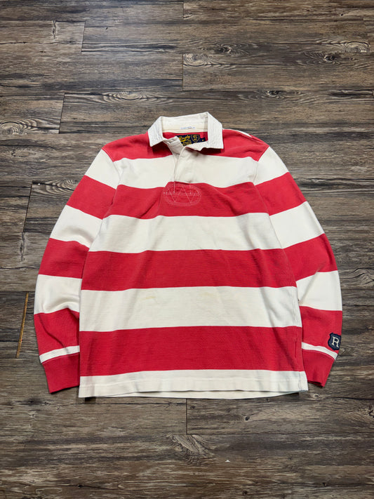 POLO RALPH LAUREN STRIPED RUGBY POLO (M)