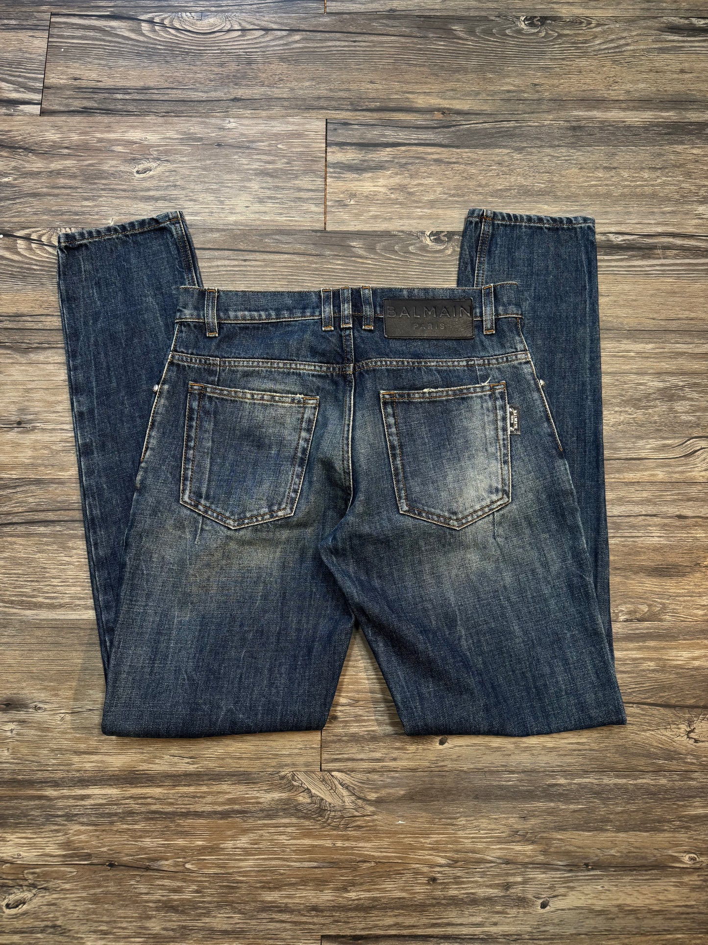 BALMAIN FADED SKINNY JEANS (30)