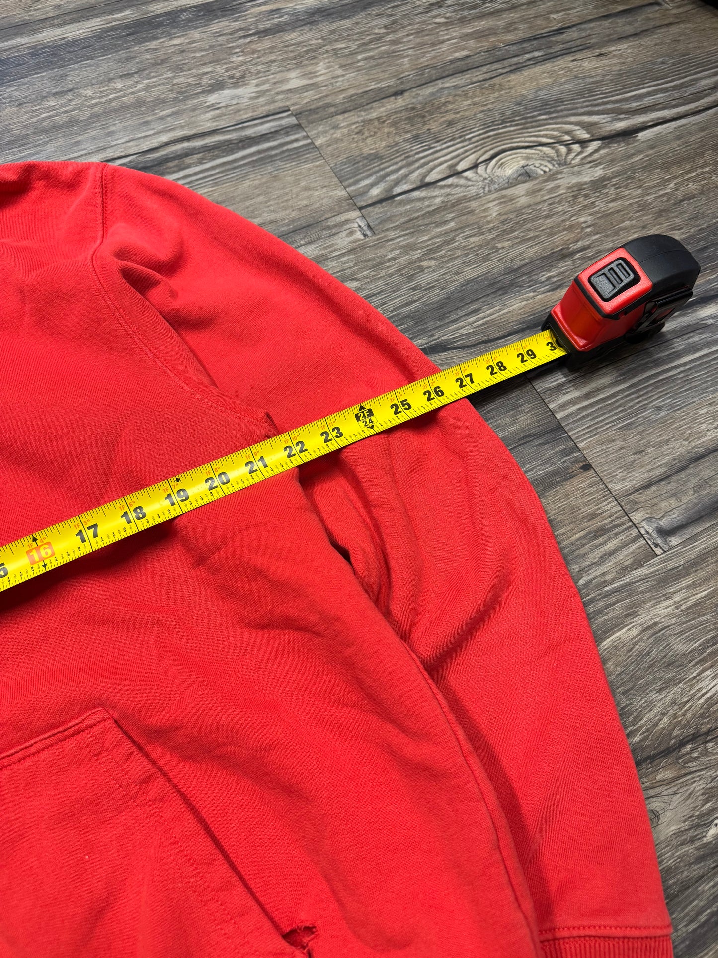 STUSSY VTG ACID EYE BRIGHT RED HOODIE (XL)
