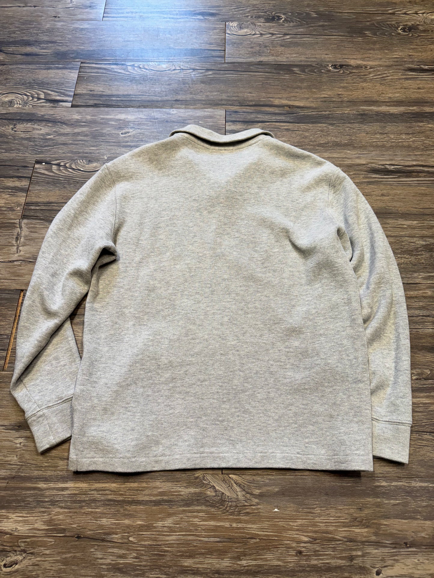 POLO RALPH LAUREN GREY QUARTER ZIP SWEATER (S)