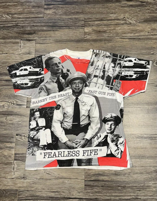 90’s ALL OVER PRINT BARNEY THE BEAST GRAPHIC T-SHIRT