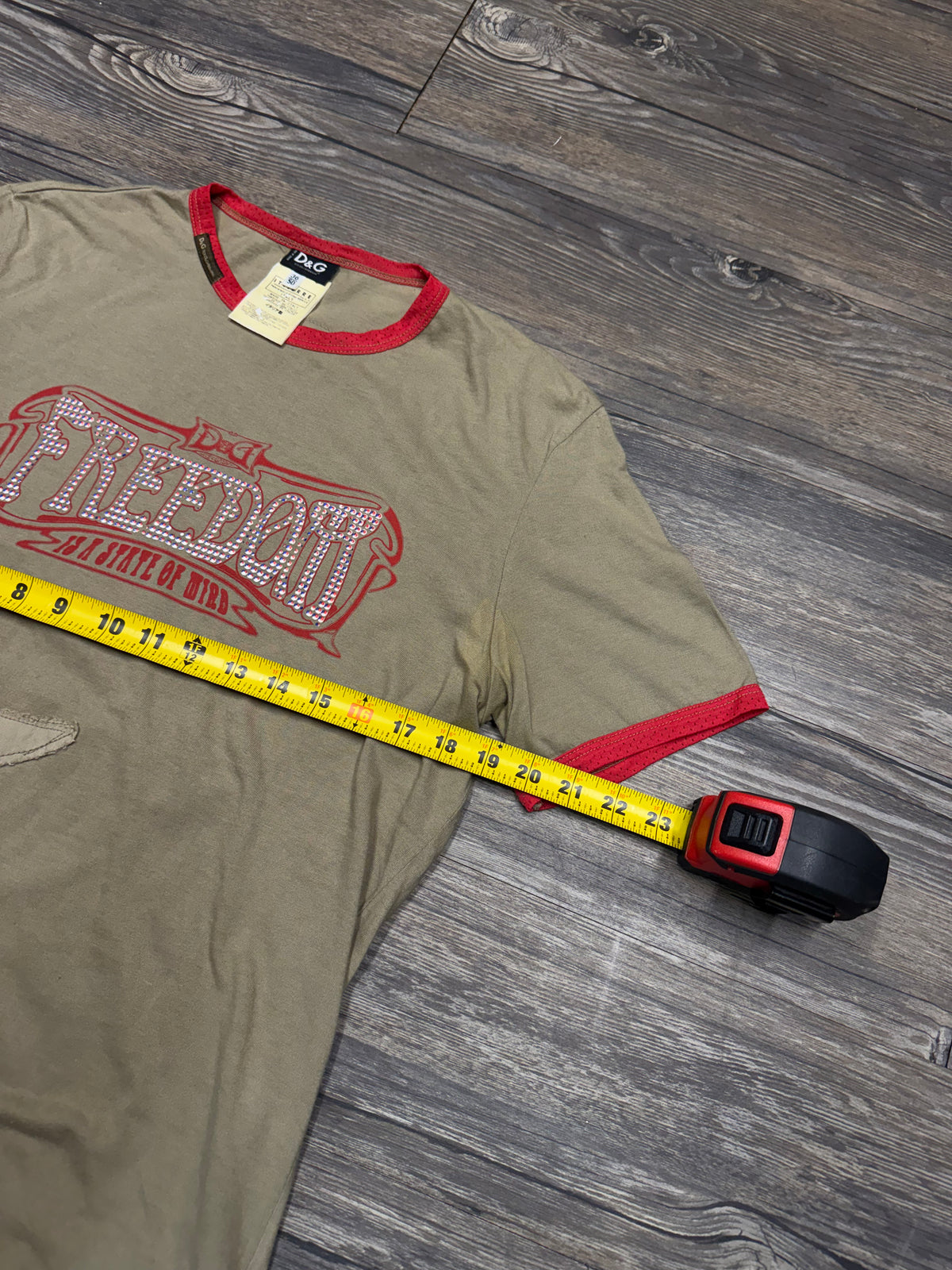 DOLCE & GABBANA ‘FREEDOM’ RINGER T-SHIRT (M)