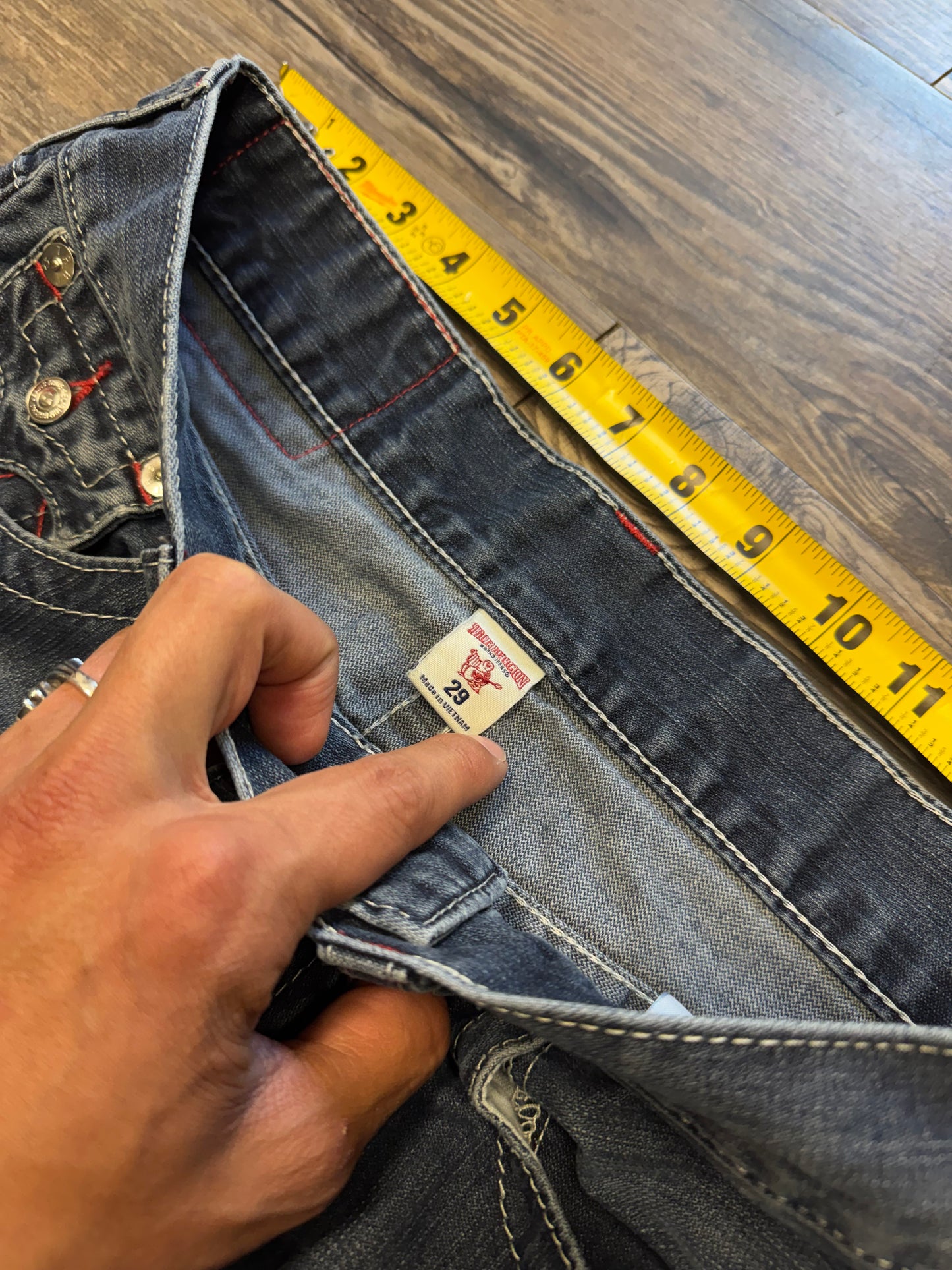 TRUE RELIGION RICKY STRAIGHT FLAP JEANS (30)