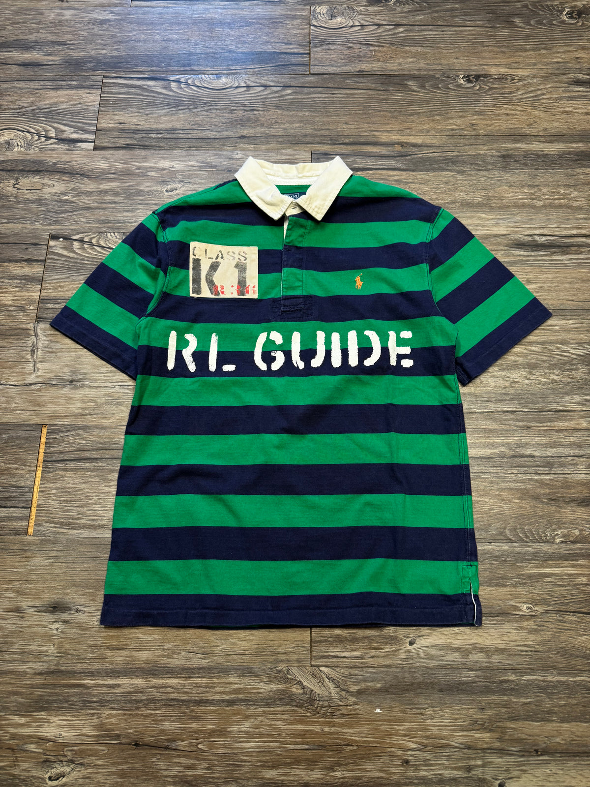 POLO RALPH LAUREN STRIPED GUIDE POLO (M)
