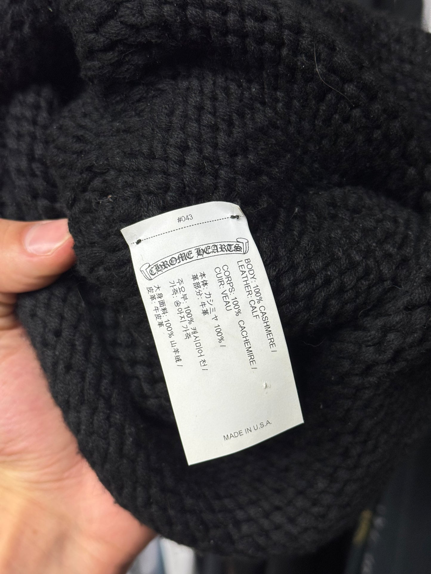 CHROME HEARTS FLEUR DE LIS CASHMERE BEANIE (OS)