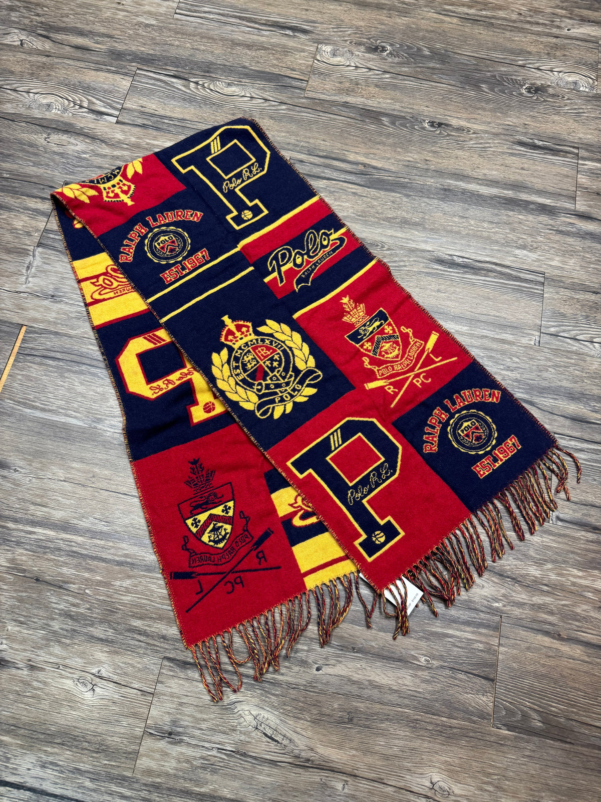 POLO RALPH LAUREN CREST COLLEGIATE SCARF (OS)