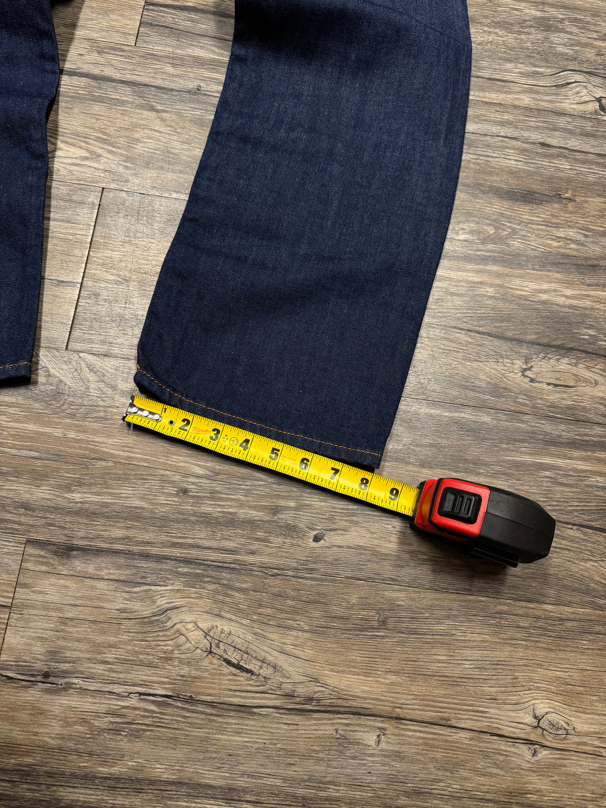 ACNE STUDIOS DARK BLUE WASH FLATE JEANS (32x32)