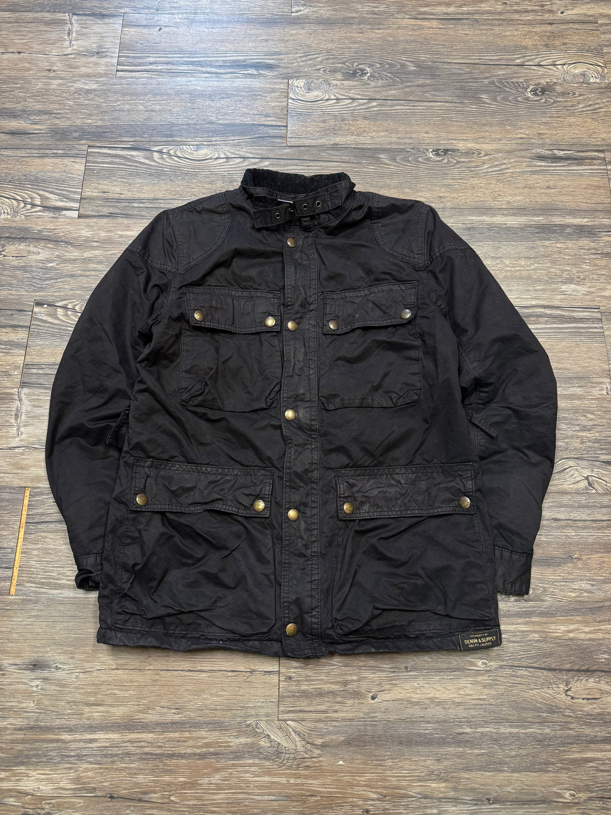 POLO RALPH LAUREN DENIM & SUPPLY LEOPARD INTERIOR UTILITY JACKET (M)