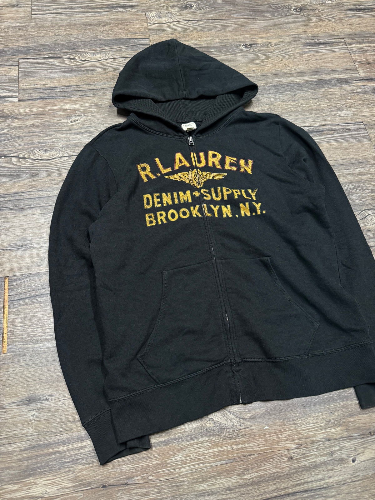 POLO RALPH LAUREN DENIM & SUPPLY ZIP-UP HOODIE (L)