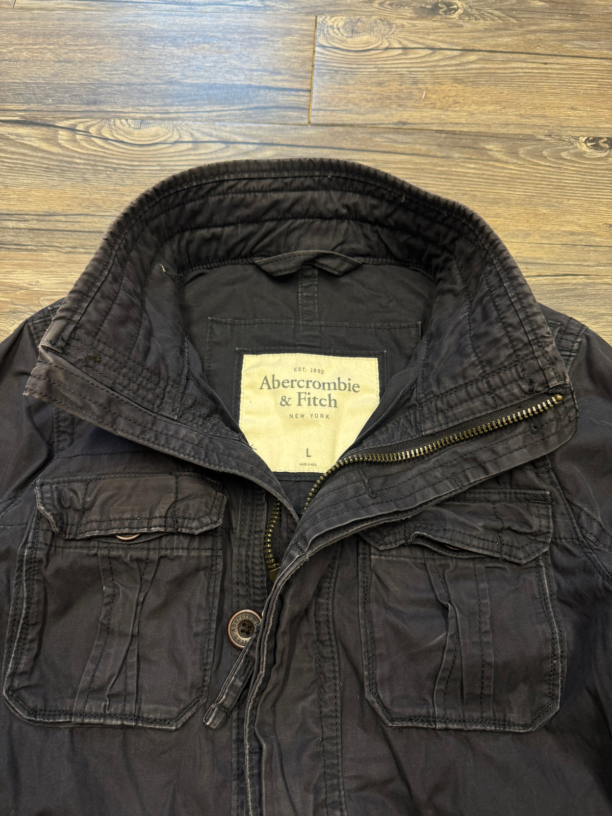 ABERCROMBIE & FITCH ADIRONDACK POCKET UTILITY JACKET (L)