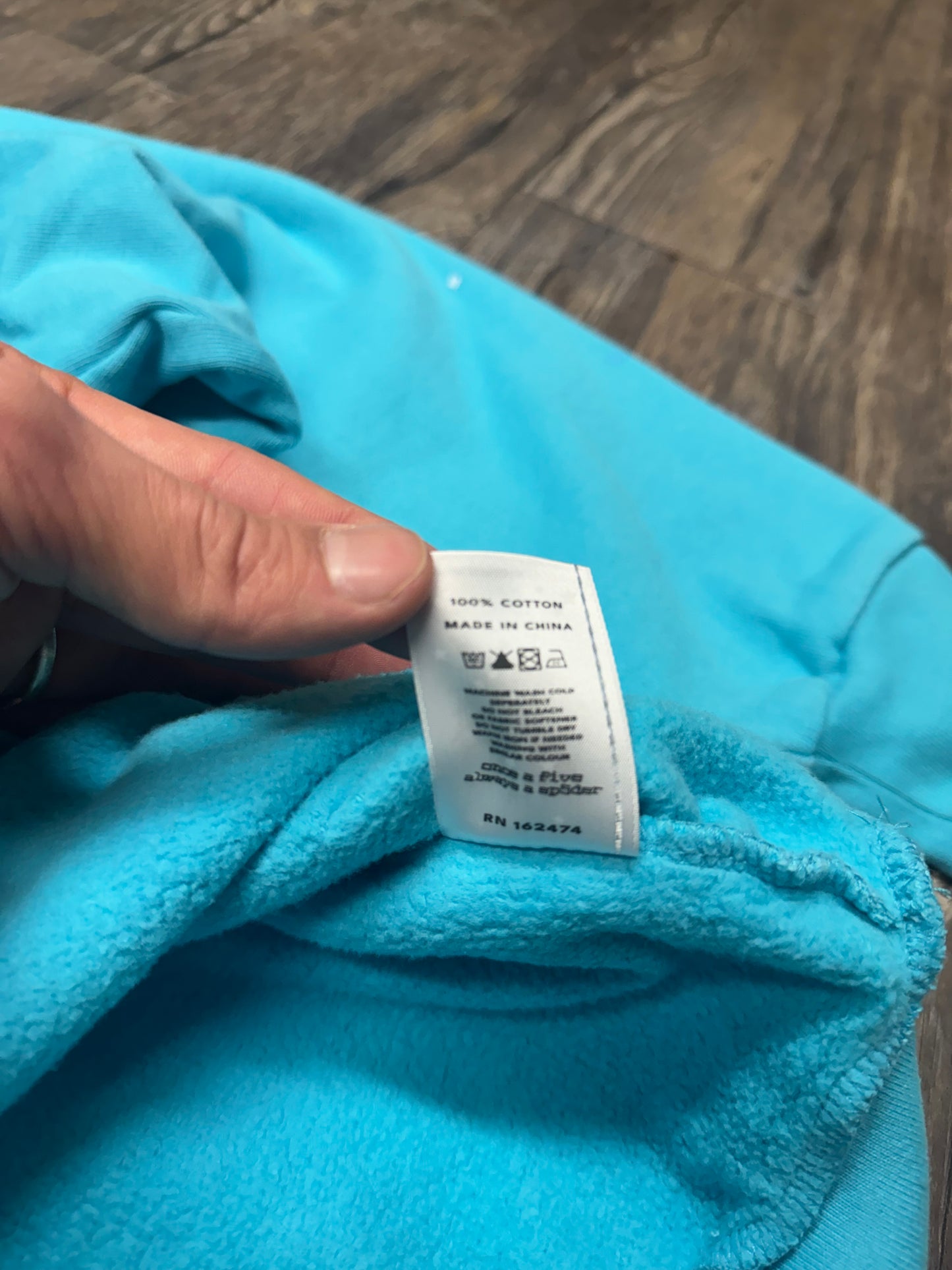 SP5DER HOODIE BLUE AND ORANGE (L)