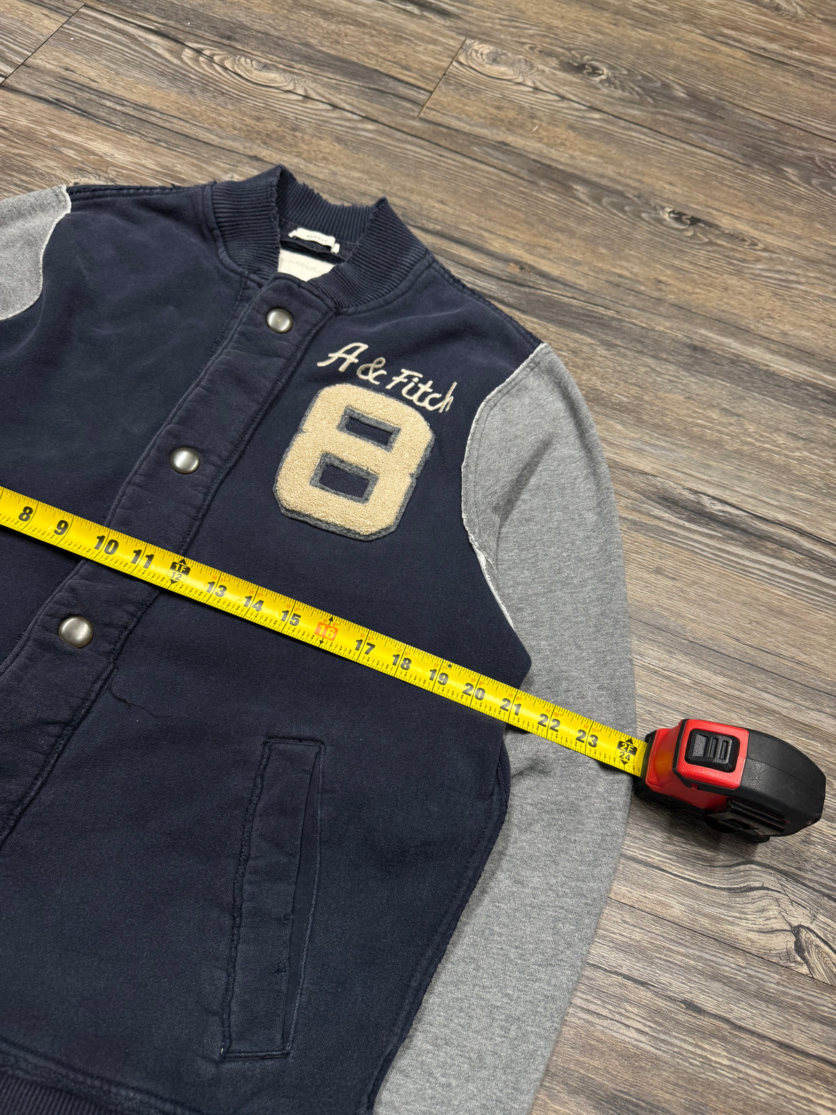 ABERCROMBIE & FITCH VINTAGE LOGO VARSITY JACKET (XL)