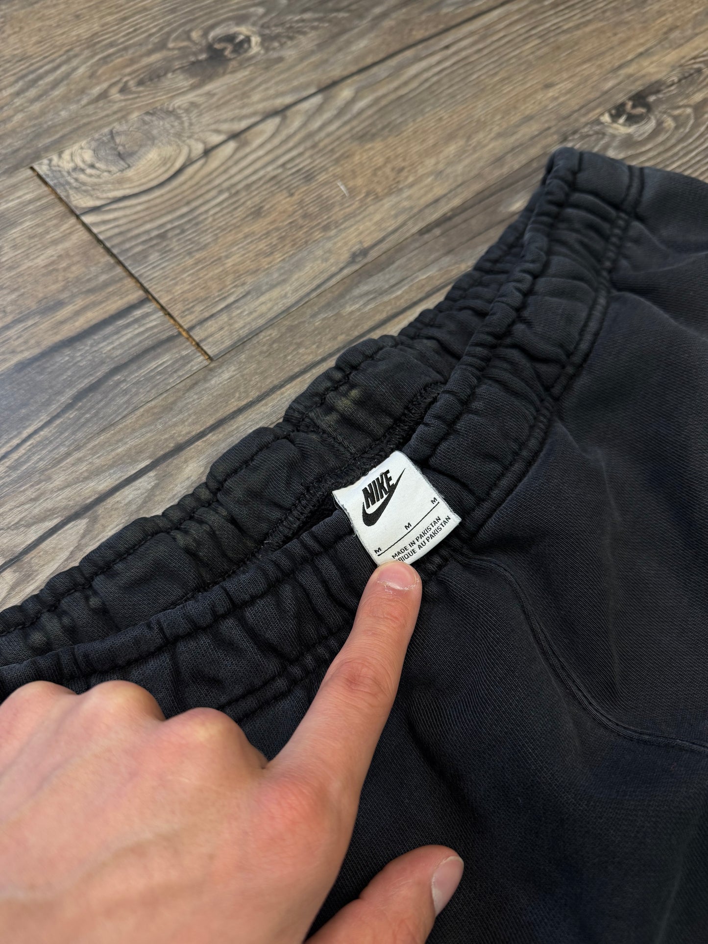 NIKE X STUSSY BAGGY FADED BLACK SWEATPANTS (M)