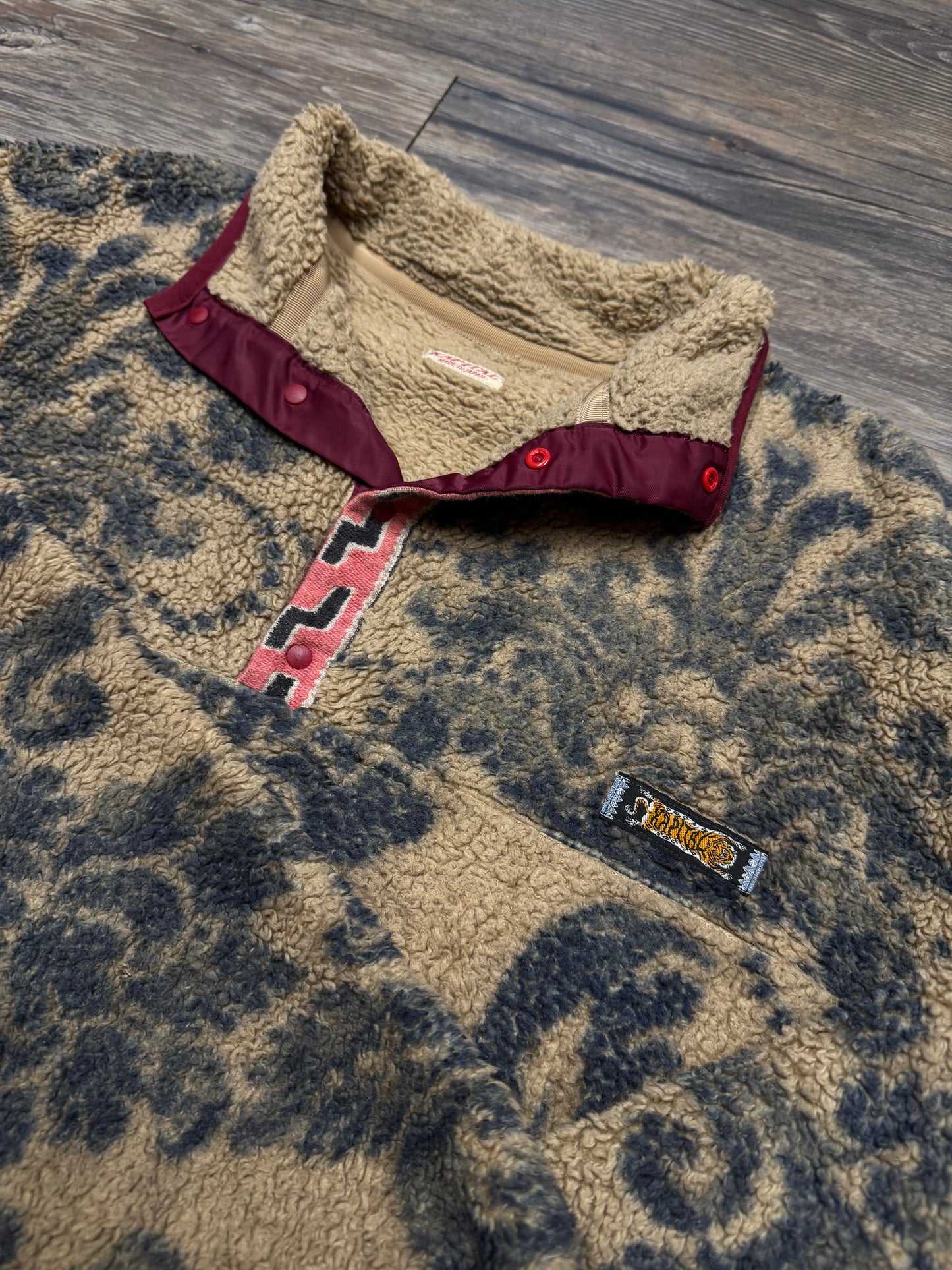 KAPITAL DEEP PILE DAMASK SNAP FLEECE (L)