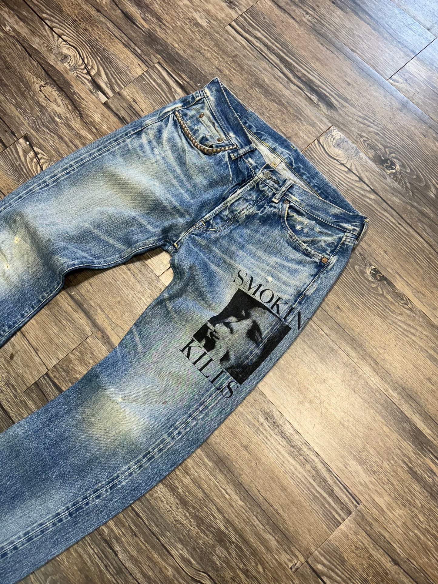 HYSTERIC GLAMOUR SMOKING KILLS JEANS (32)