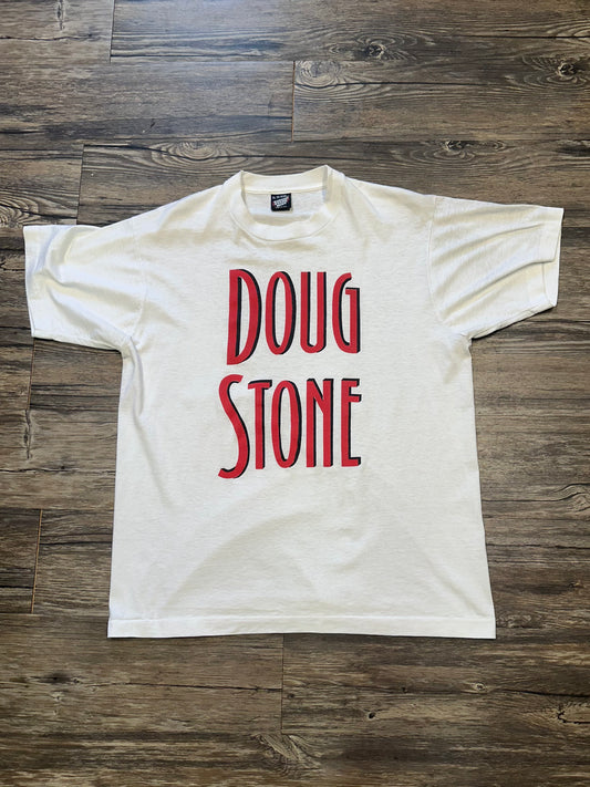 90’s DOUG STONE TEXT T-SHIRT (XL)