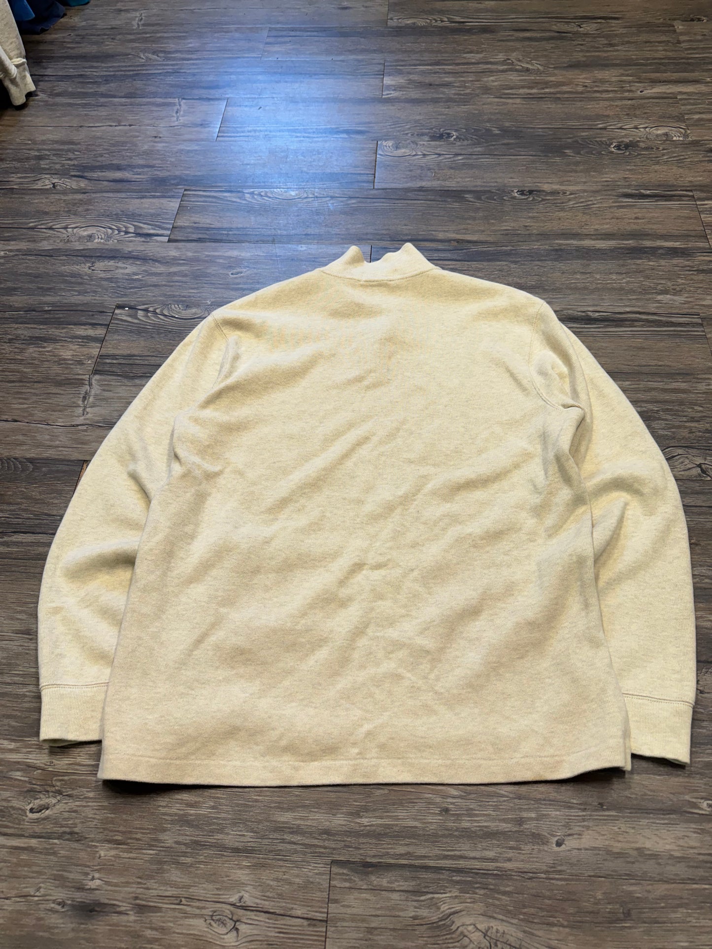 POLO RALPH LAUREN BEIGE QUARTER ZIP SWEATER (L)