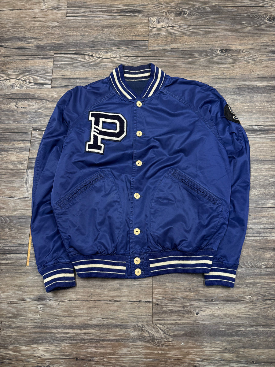 POLO RALPH LAUREN REVERSIBLE VARSITY LETTER JACKET (L)