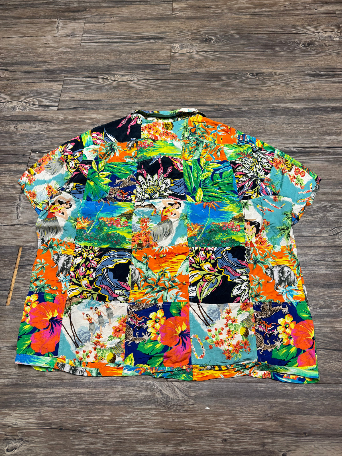 POLO RALPH LAUREN VIBRANT HAWAIIAN CAMP BUTTON UP SHIRT (XXL)