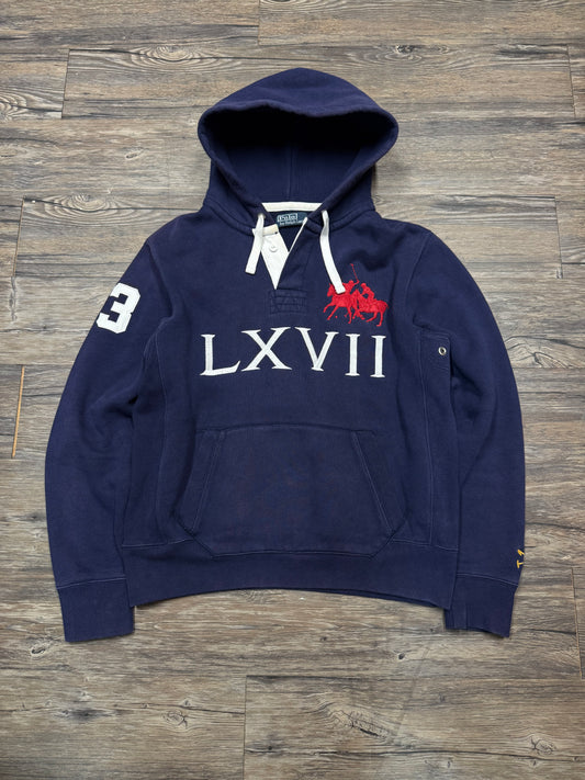 RALPH LAUREN LXVII BIG #3 HENLEY HOODIE (M)