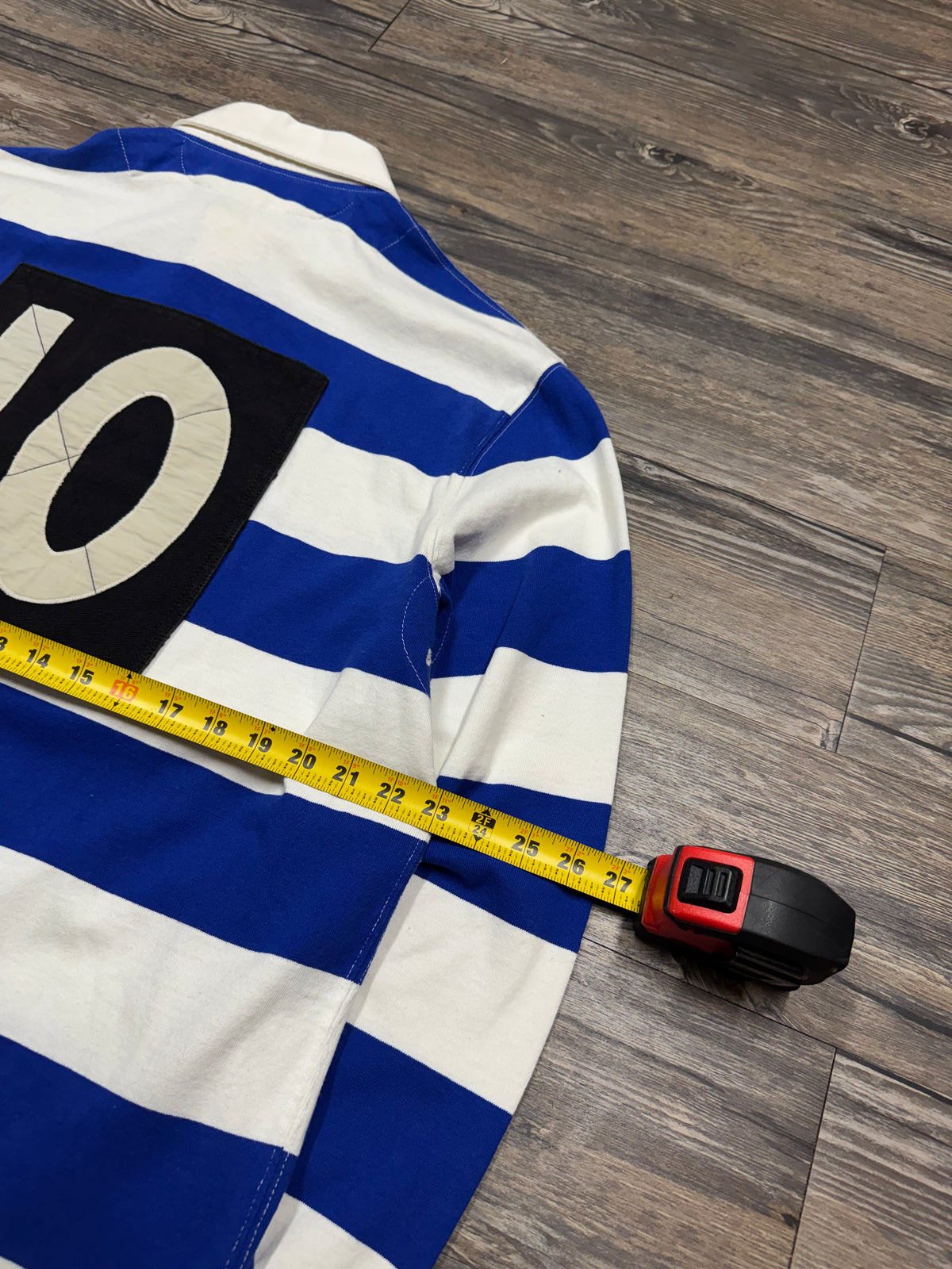 POLO RALPH LAUREN STRIPED RUGBY SHIRT (L)
