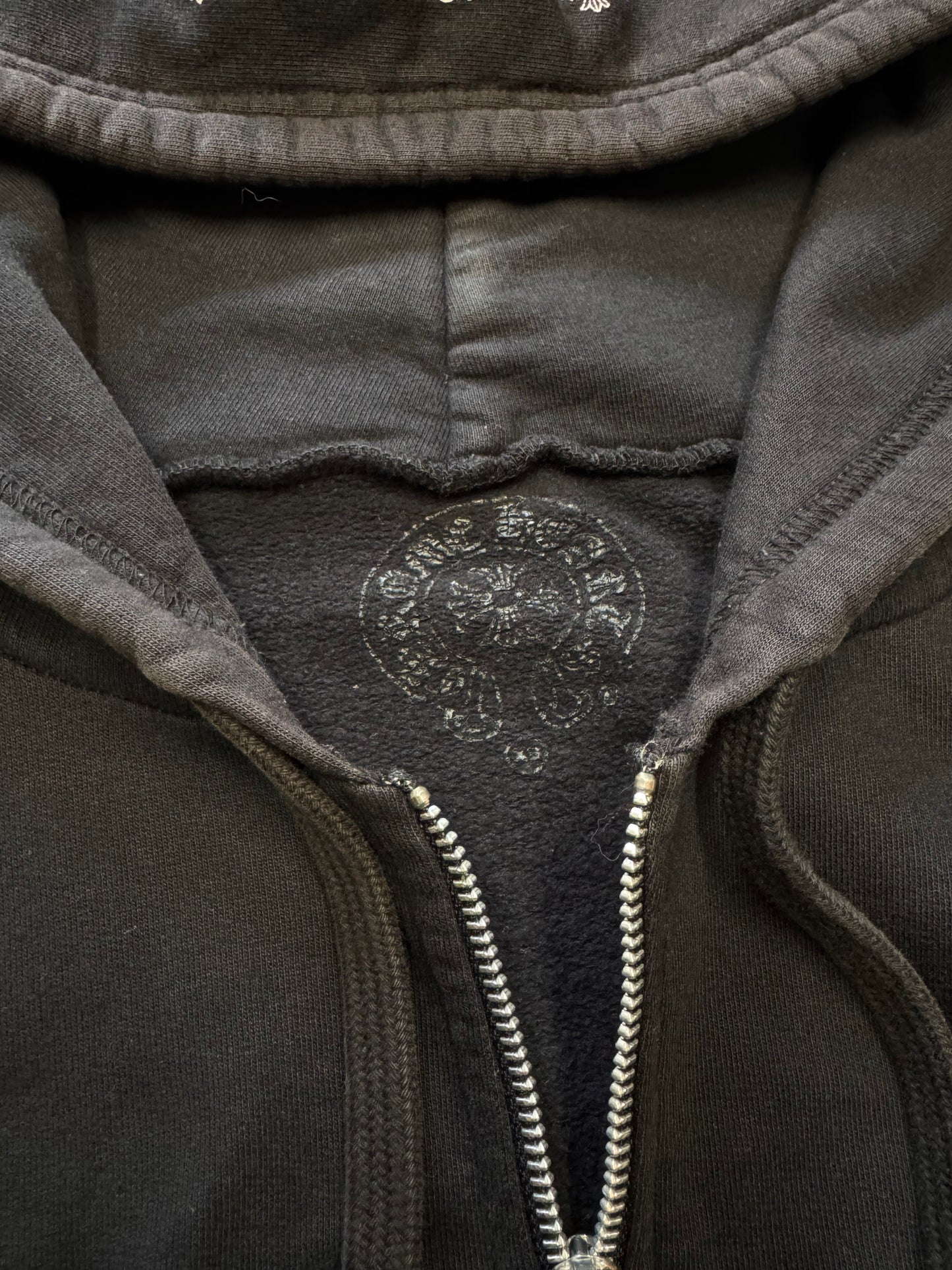 CHROME HEARTS VTG F*CK YOU VERT LOGO ZIP-UP (XS)