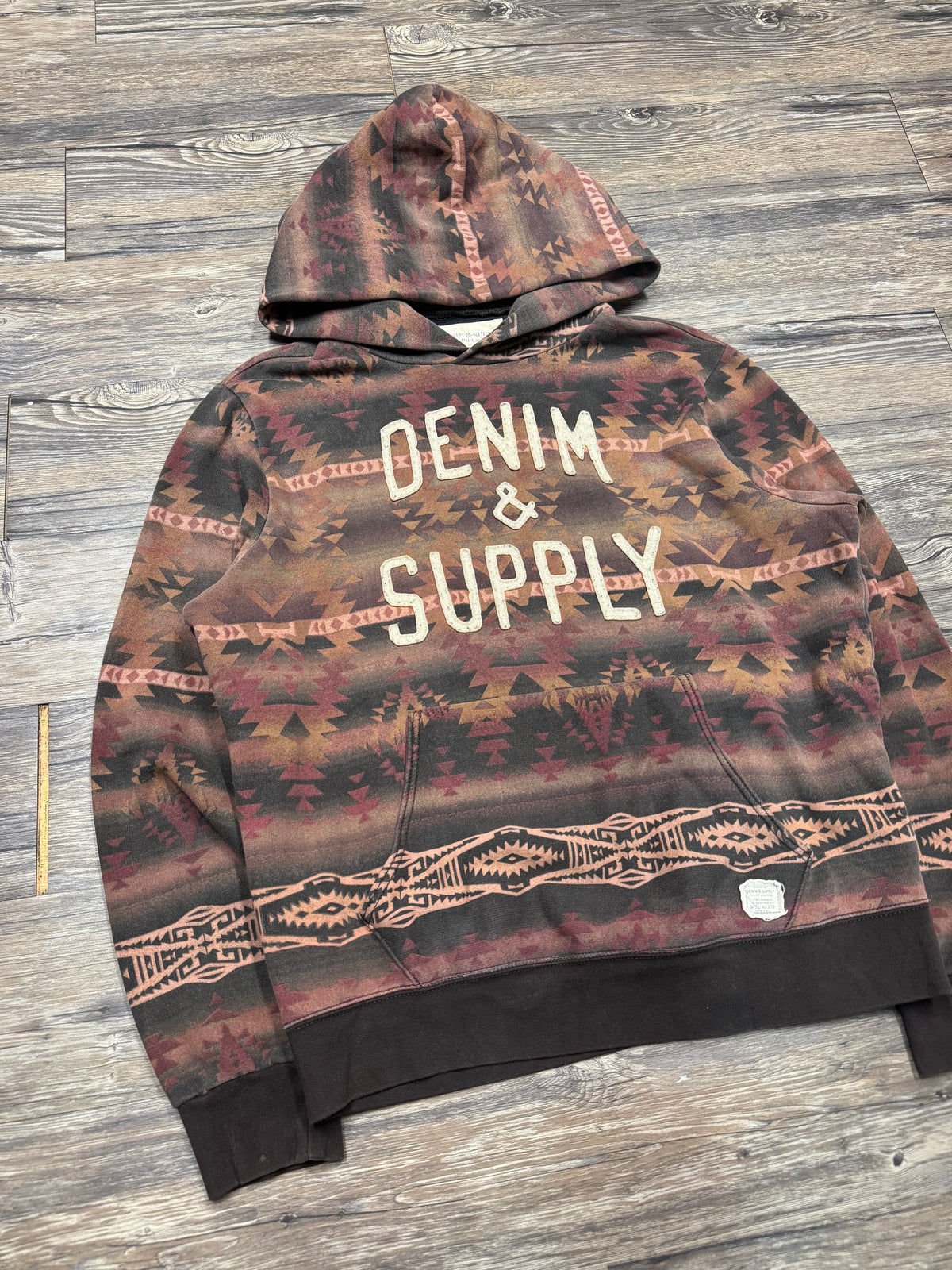 POLO RALPH LAUREN DENIM & SUPPLY AZTEC HOODIE (L)