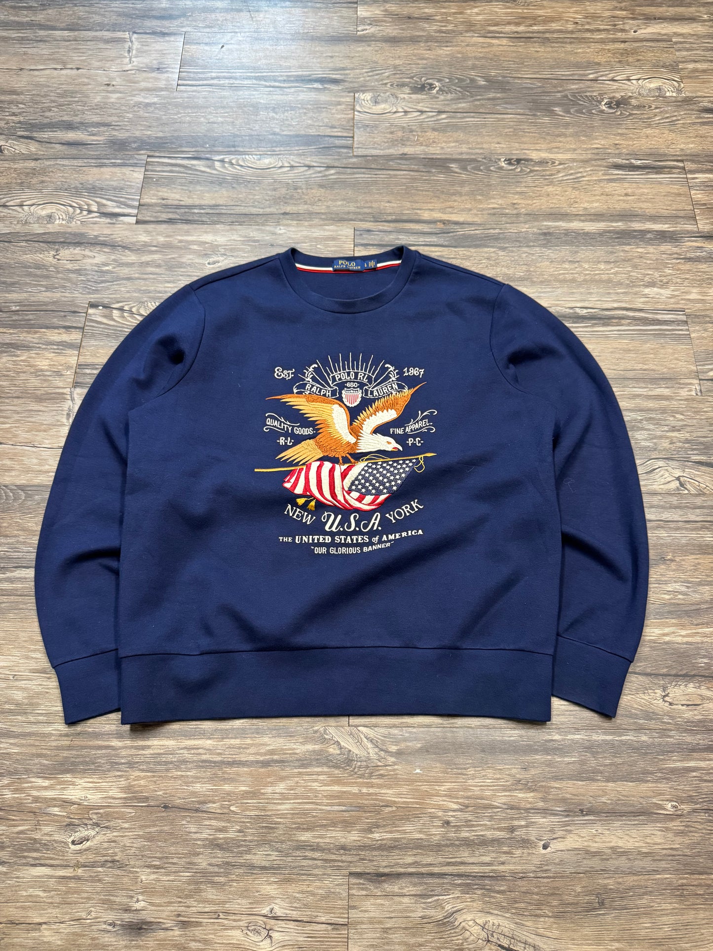POLO RALPH LAUREN AMERICAN FLAG SWEATSHIRT (L)