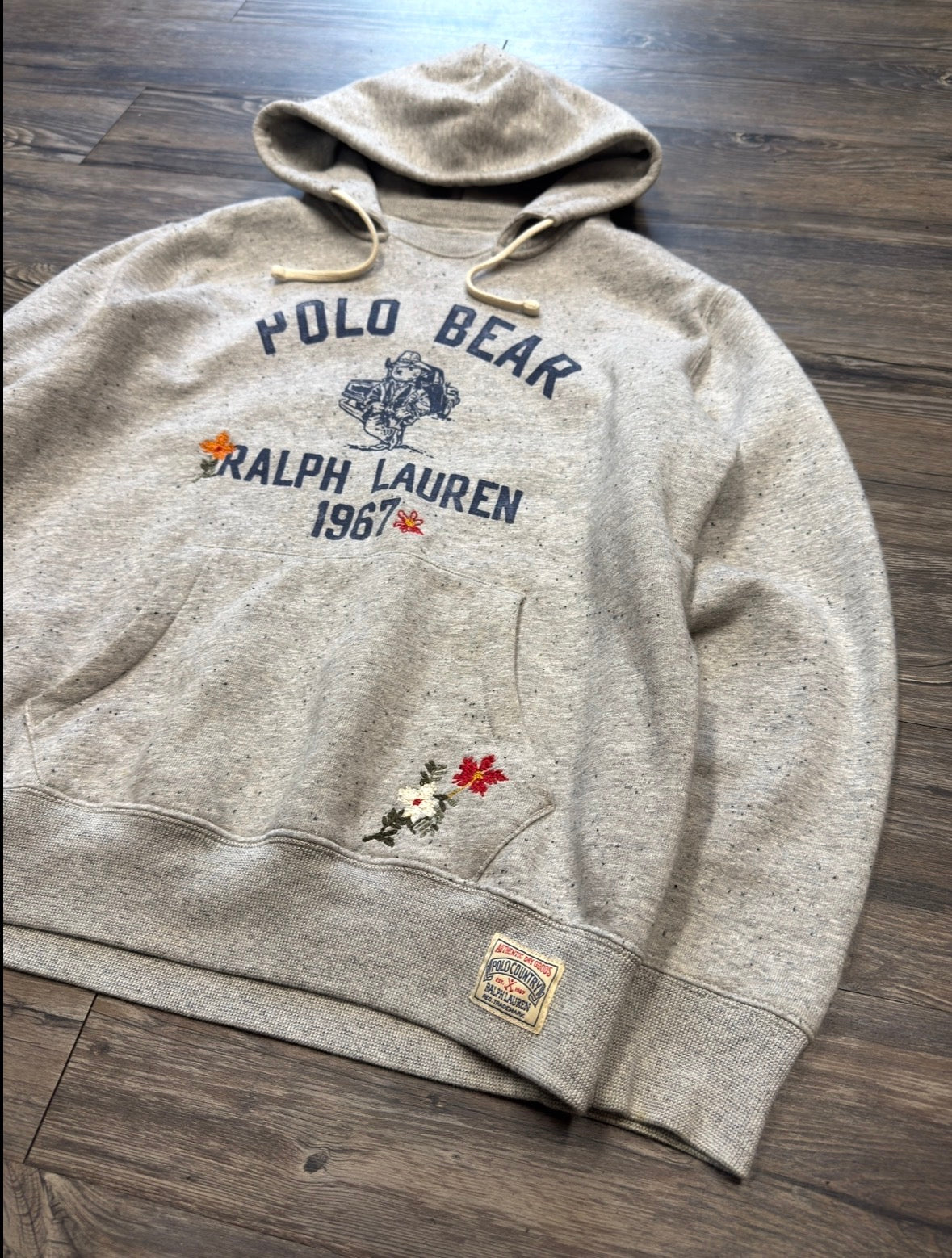 POLO RALPH LAUREN COUNTRY EMBROIDERED STENCIL AFTER HOOD SWEATSHIRT (M)