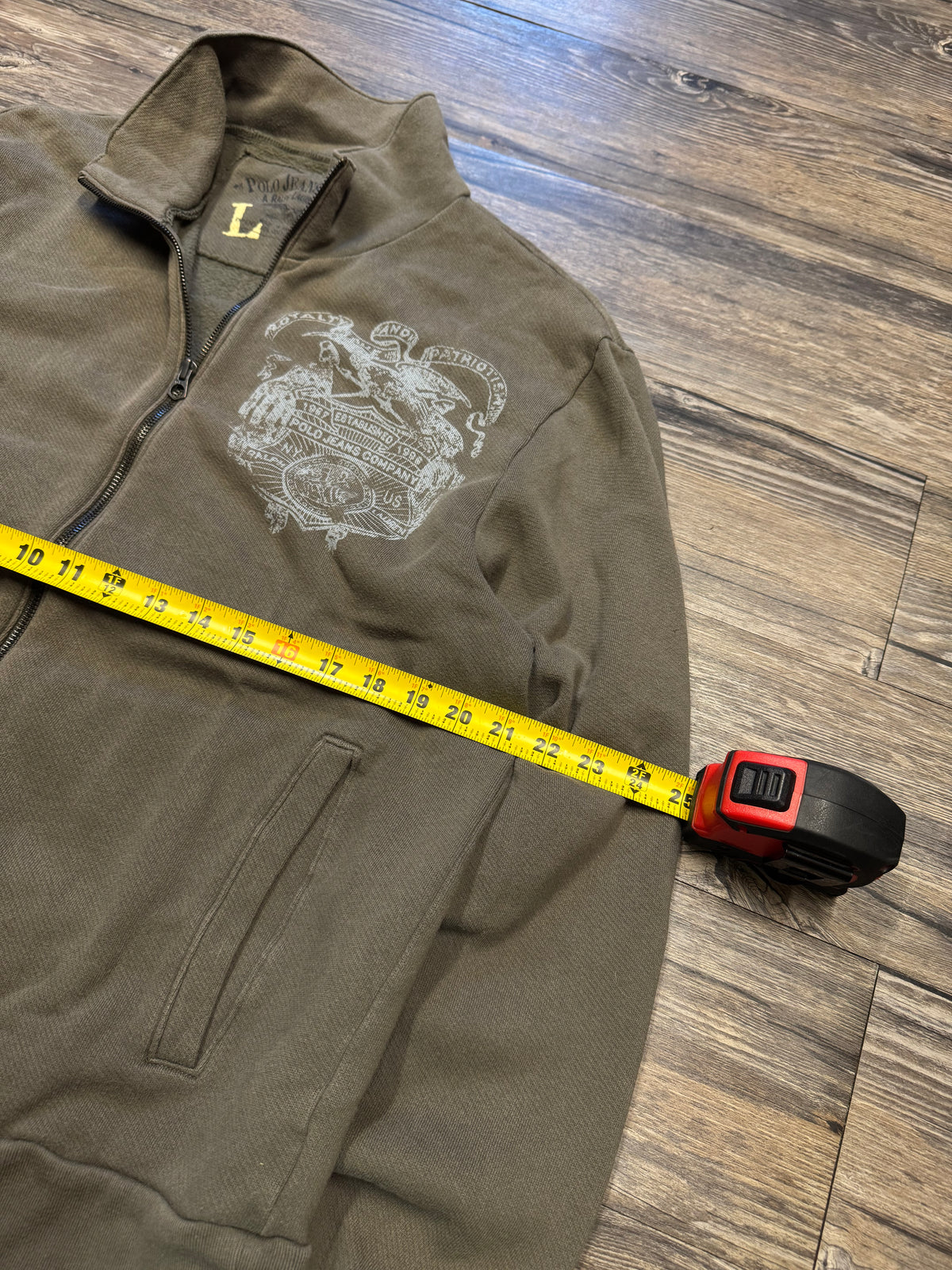 POLO RALPH LAUREN POLO JEANS SHIELD LOGO ZIP UP (L)