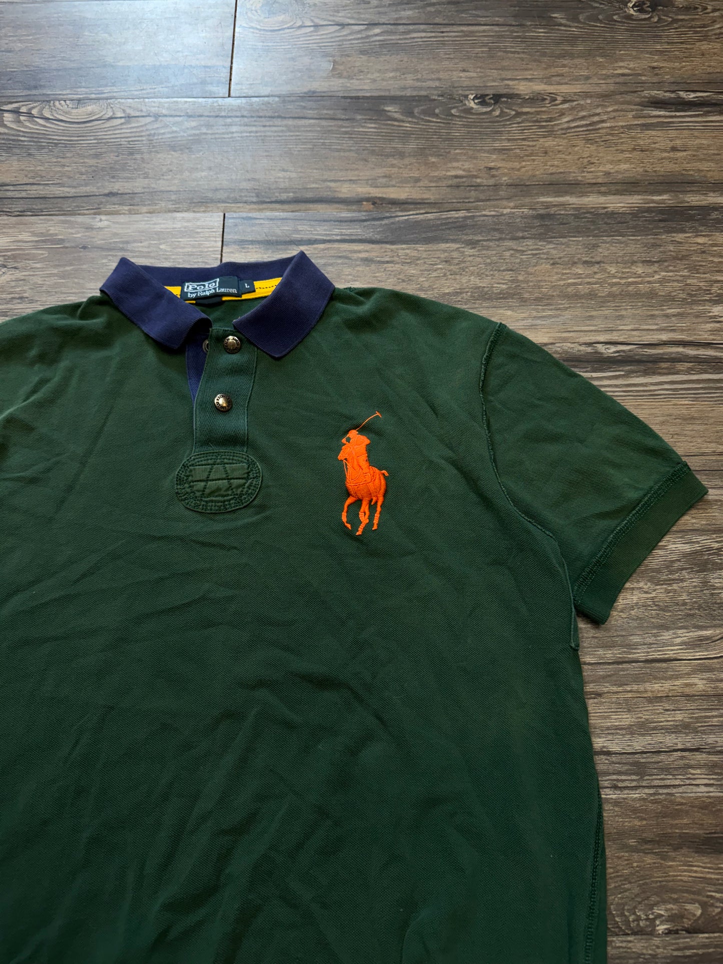 POLO RALPH LAUREN GREEN POLO BIG PONY (L)