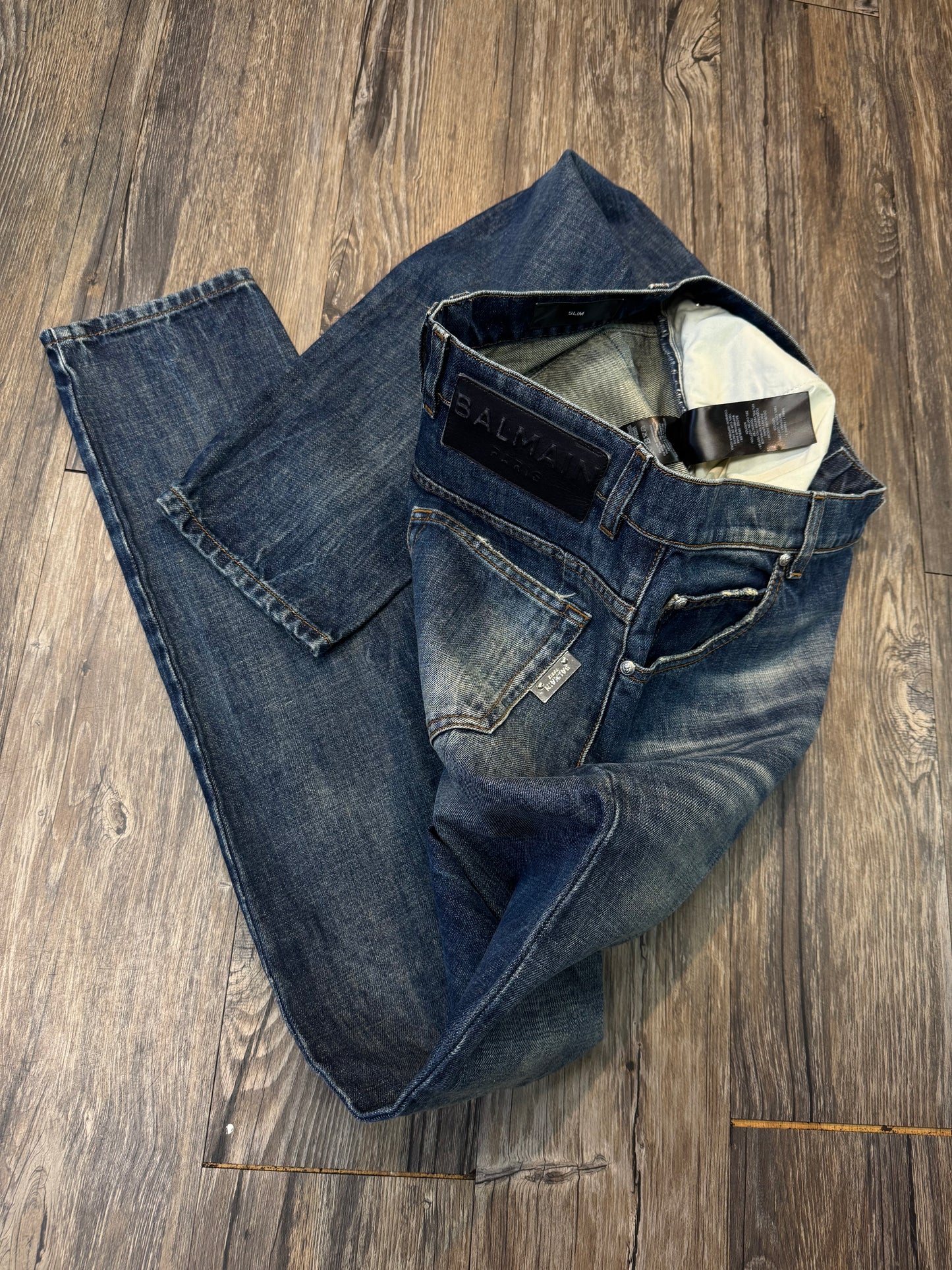 BALMAIN FADED SKINNY JEANS (30)