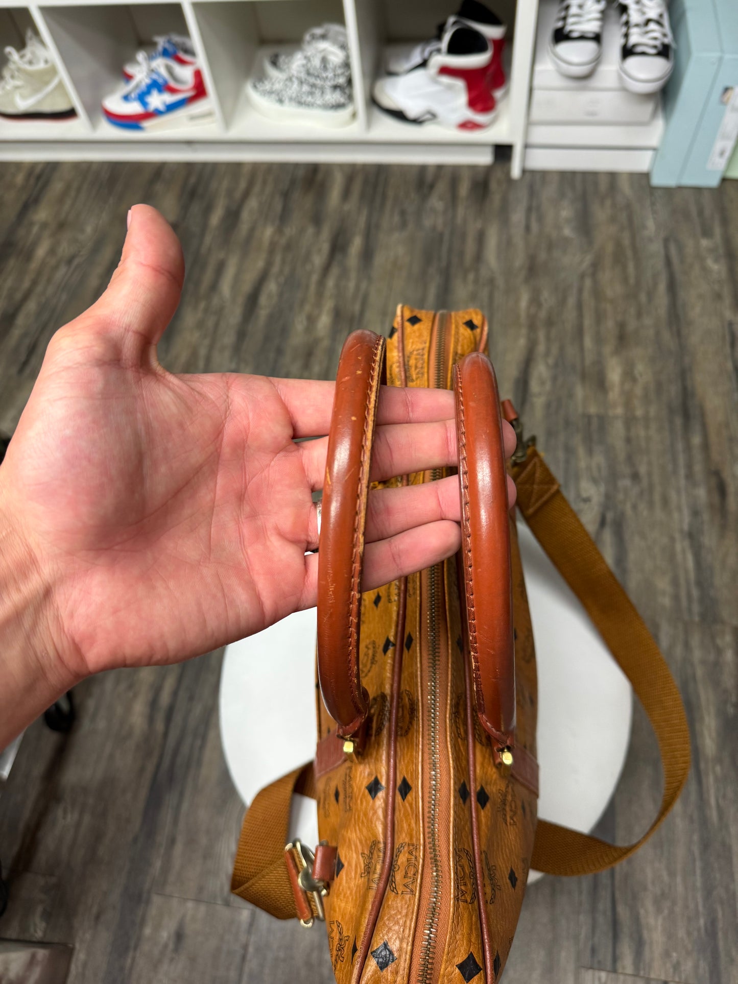 VINTAGE MCM MONOGRAM SHOULDER BAG (OS)