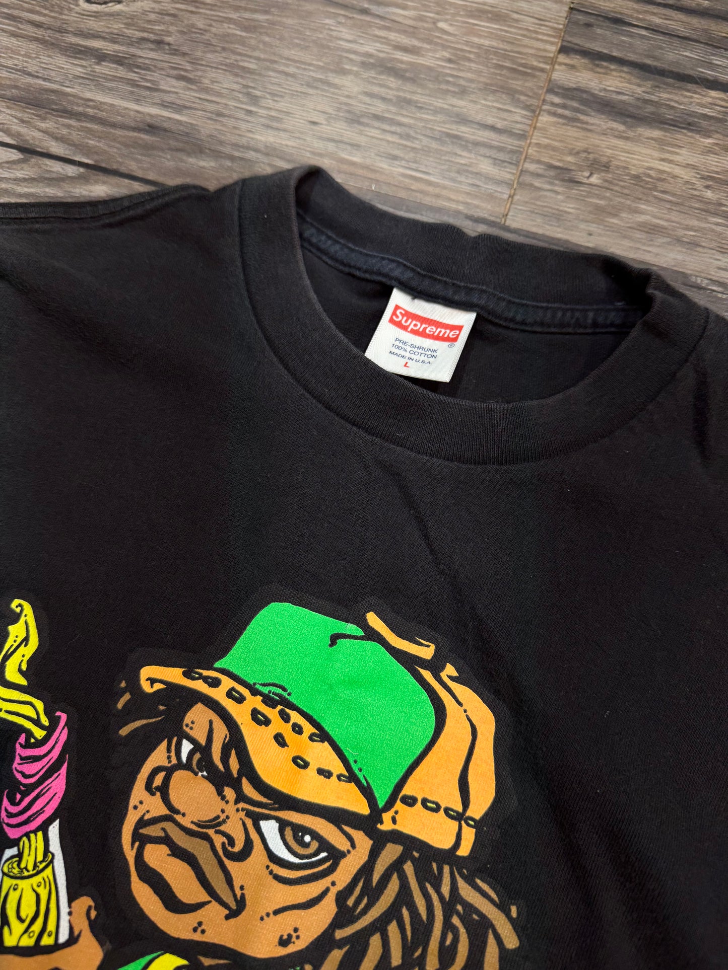 SUPREME CARTOON GRAPHIC T-SHIRT (LARGE)