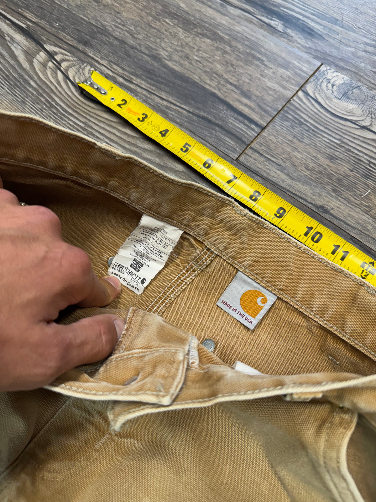 CARHARTT DISTRESSED DOUBLE KNEE CARPENTER PANTS (30)