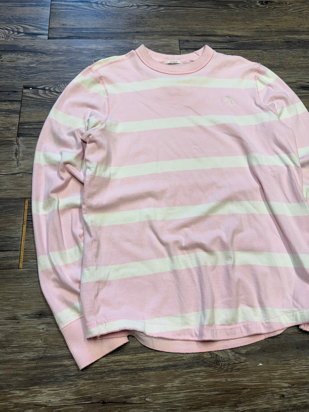 ABERCROMBIE & FITCH STRIPED LONG SLEEVE PULLOVER (XXL)