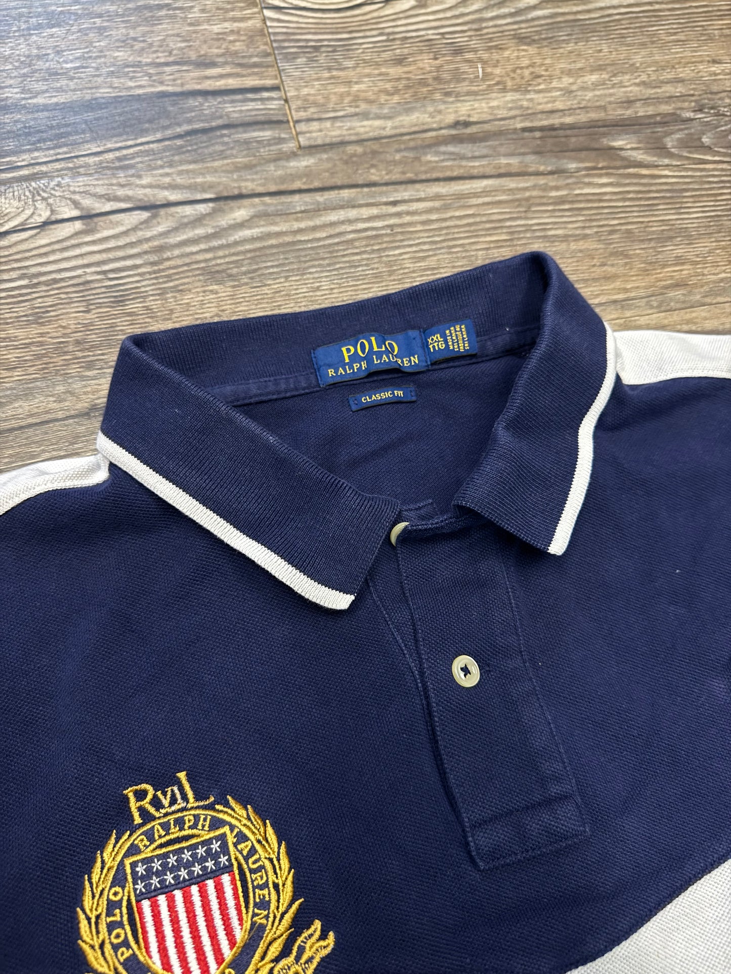 POLO RALPH LAUREN STRIPED CRESTED BIG PONY SHIRT (XXL)