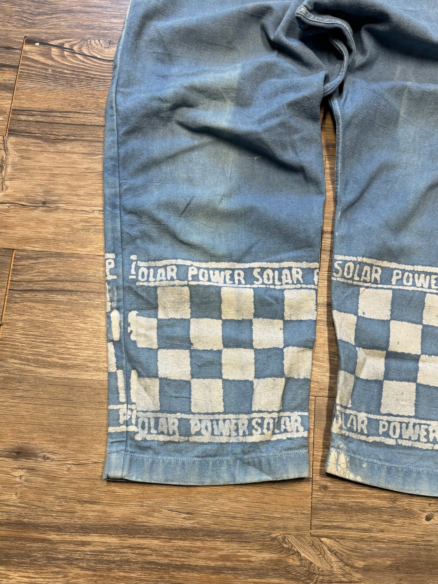 STORY BLUE BAGGY PRINTED JEANS (32)