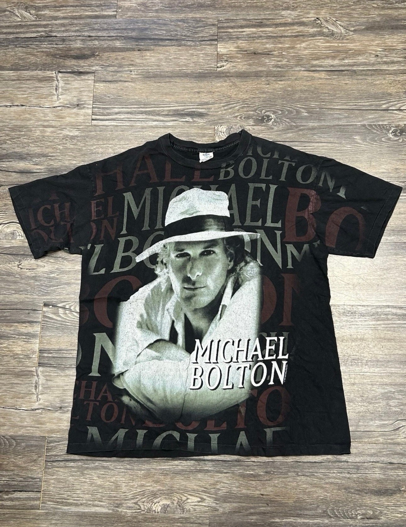 90’s MICHEAL BOLTON ALL OVER PRINT GRAPHIC T-SHIRT (XL)