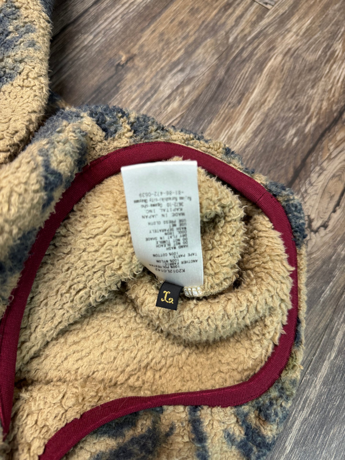 KAPITAL DEEP PILE DAMASK SNAP FLEECE (L)