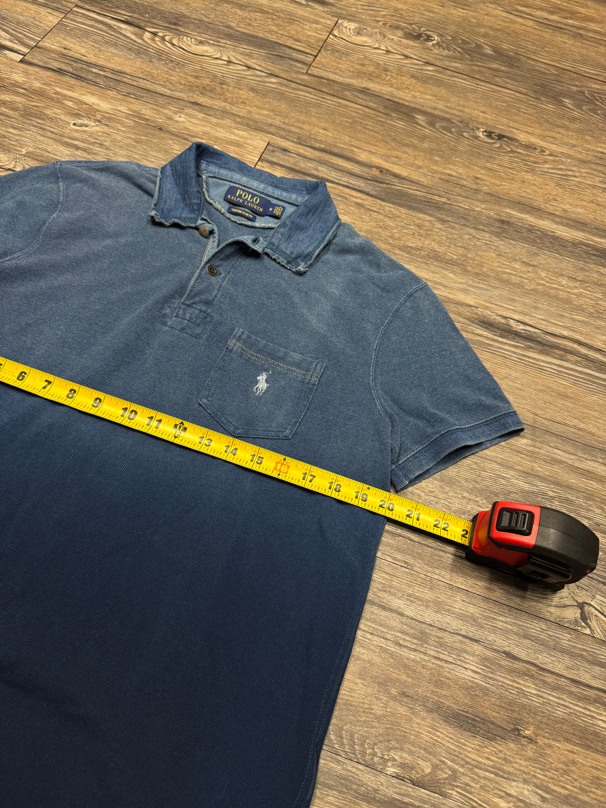 POLO RALPH LAUREN OMBRÉ GRADIENT POLO SHIRT (M)