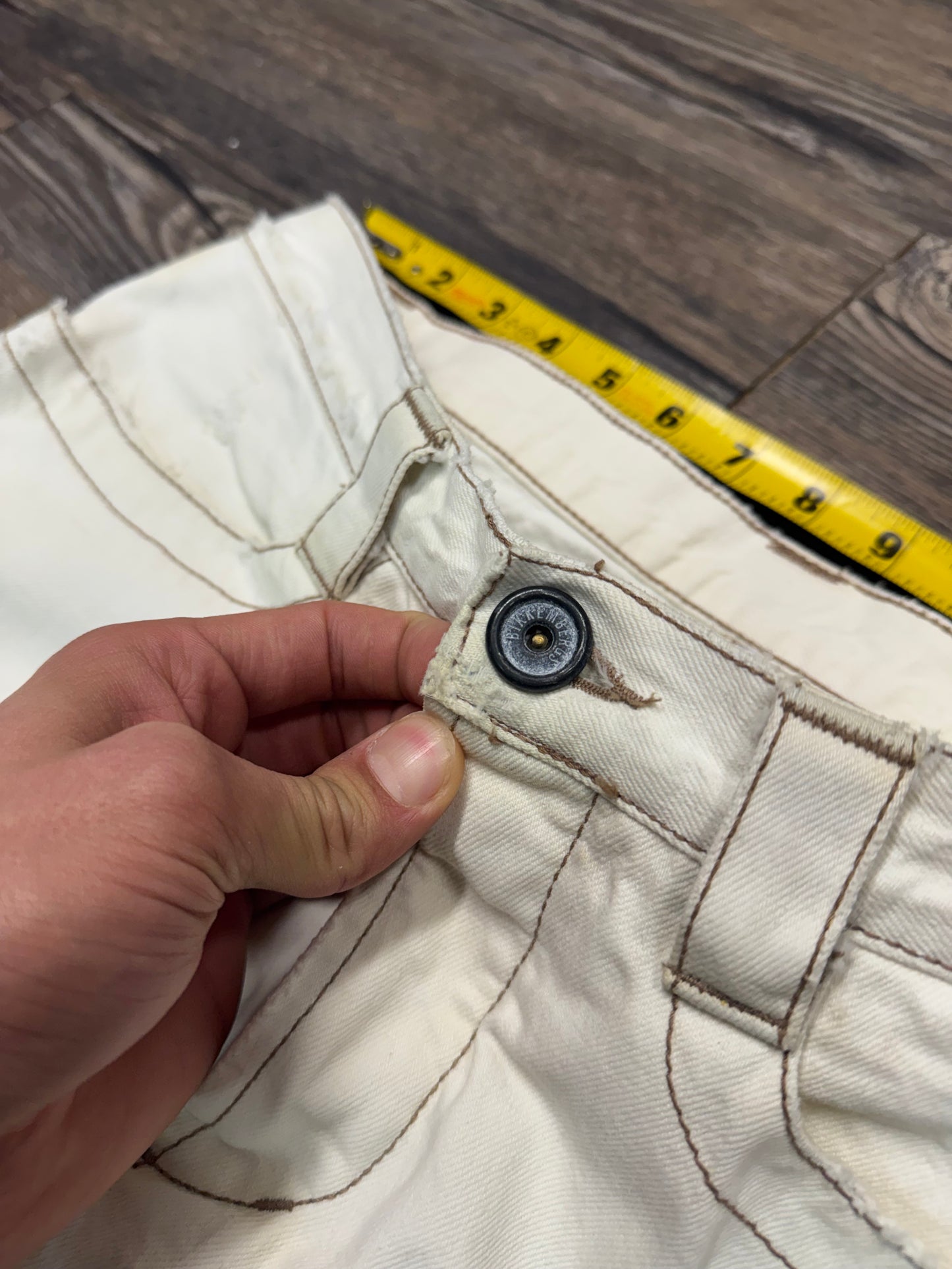 DIRK BIKKEMBERGS WHITE BOOTCUT JEANS (32)