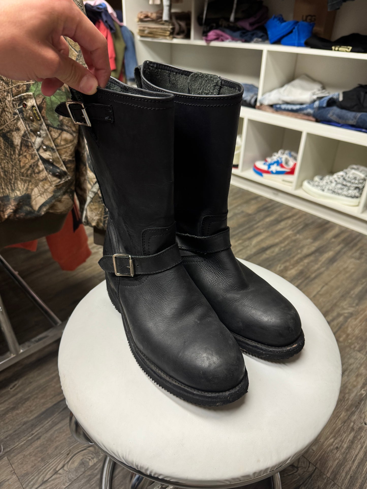 GO WEST GENUIN LEATHER ENGINEER BOOTS (9)